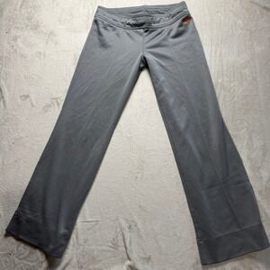 Nike Women's Gray Athletic Track Pants Wide Leg Sportswear Logo Size S